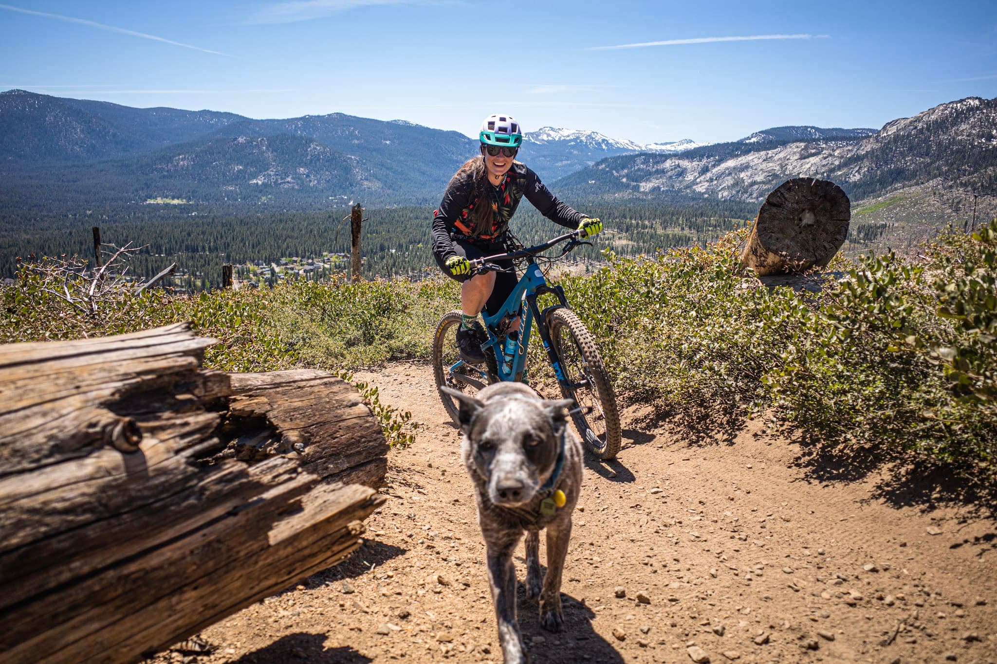 Amanda mountain biking